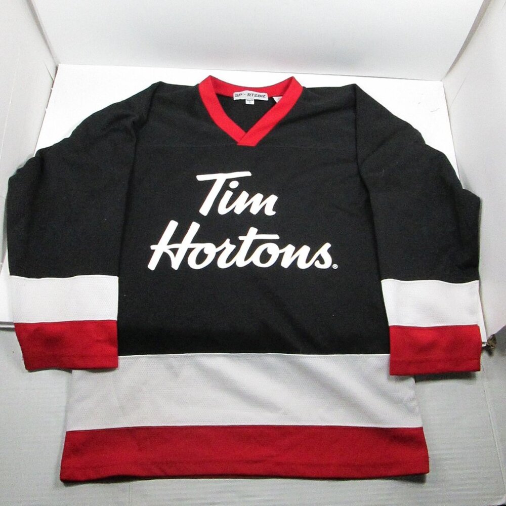 Tim Hortons Timbits Youth Large Jersey Sportzbiz Red & Black Hockey Canada Sz L